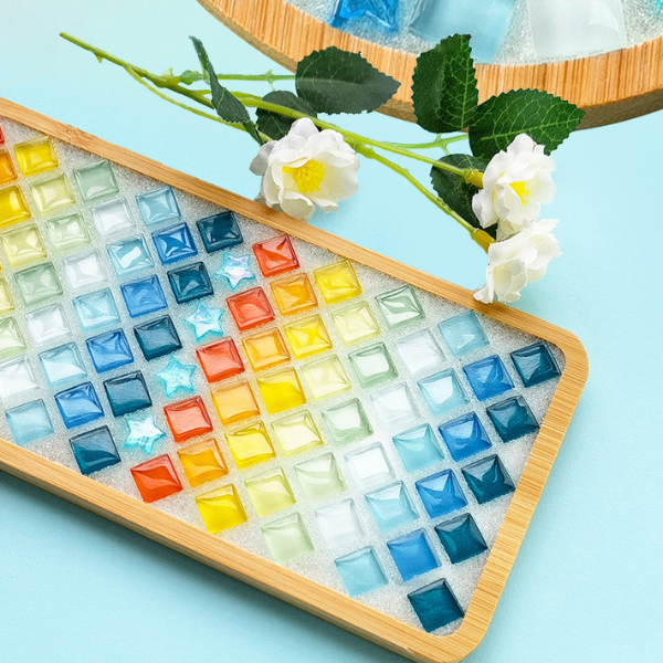 Kit Mosaico e Bambu com Peças Coloridas