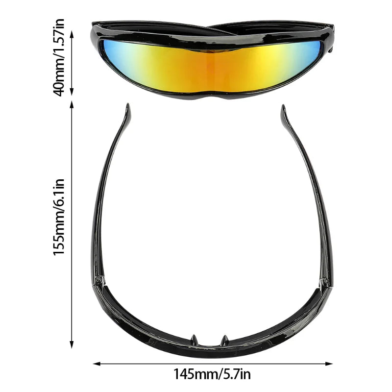 Óculos New Futuristic Narrow Cyclops
