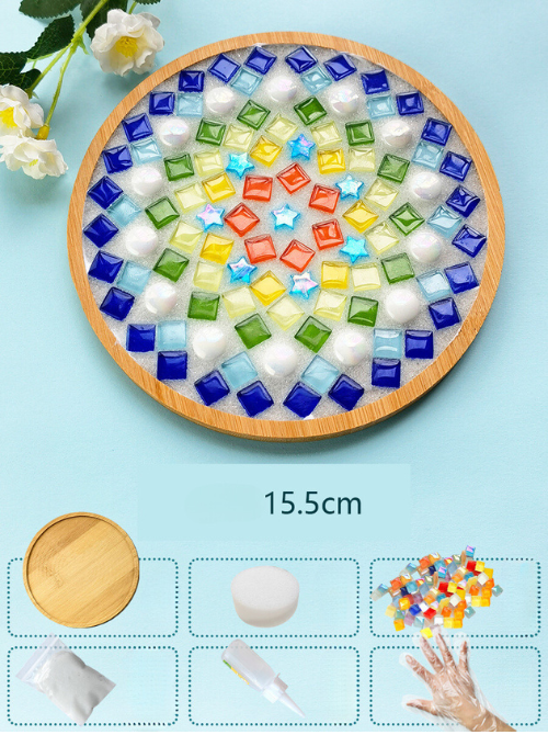 Kit Mosaico e Bambu com Peças Coloridas