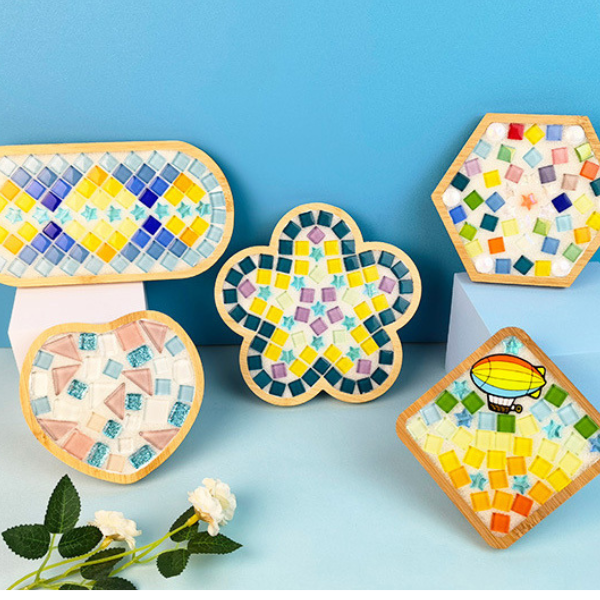 Kit Mosaico e Bambu com Peças Coloridas