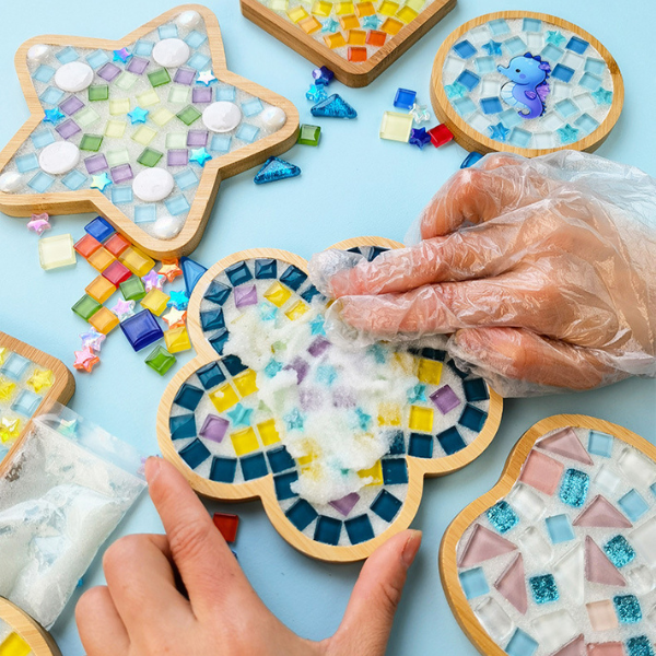 Kit Mosaico e Bambu com Peças Coloridas
